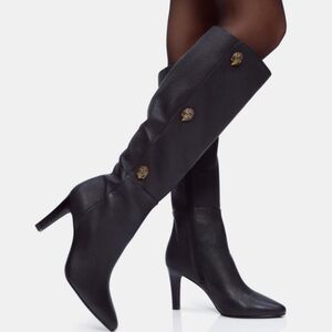 Kurt Geiger London Shoreditch 85 Leather Eagle Head Knee Boots